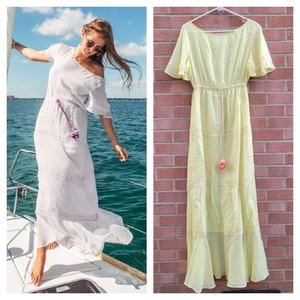 Pitusa × Mille Mackintosh Pale yellow Maxi Dress Size Medium